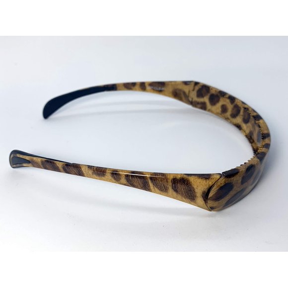 La diadema con bisagras SqHair se adapta como gafas de sol, brindando realce y estilo sin causar dolor de cabeza. Banda (leopardo)