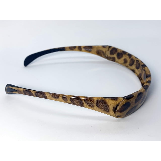 La diadema con bisagras SqHair se adapta como gafas de sol, brindando realce y estilo sin causar dolor de cabeza. Banda (leopardo)