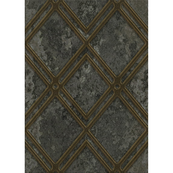 Ahgly Company Indoor Rectangle Patterned Mid Gray Novelty Area Rugs, 2' x 3'