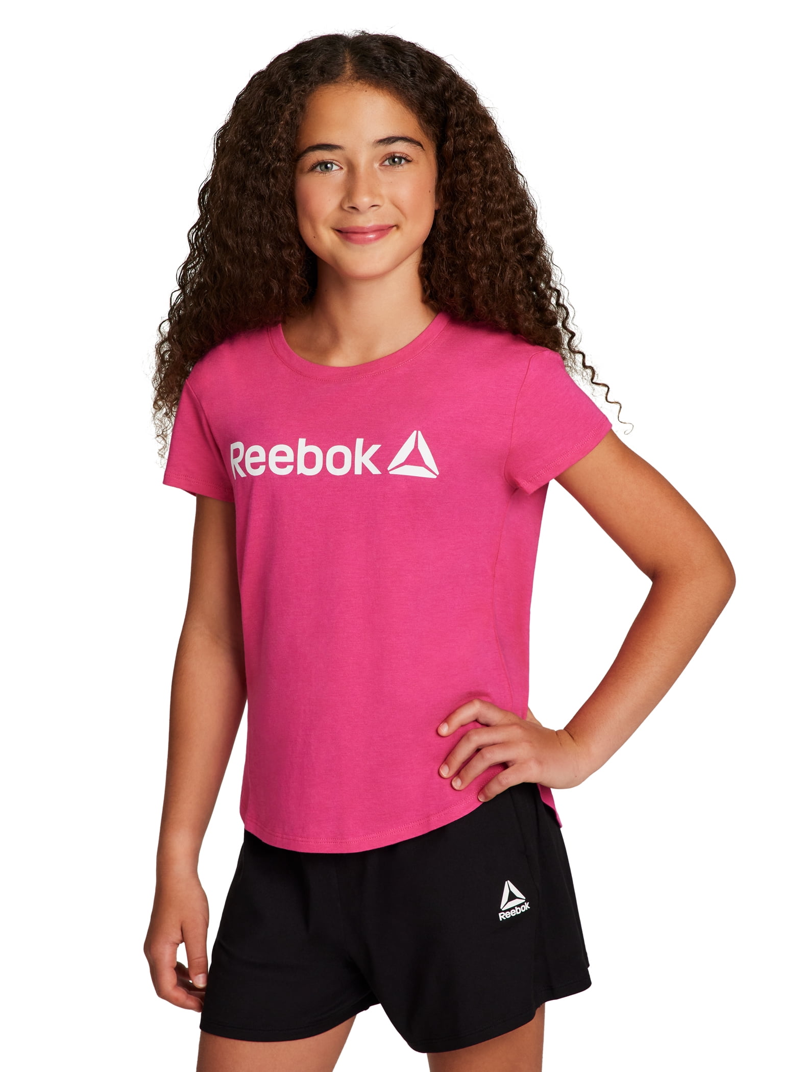 Reebok Girl’s Athletic Identity 2-Pack Short Sleeve T-Shirt, Sizes 4-18