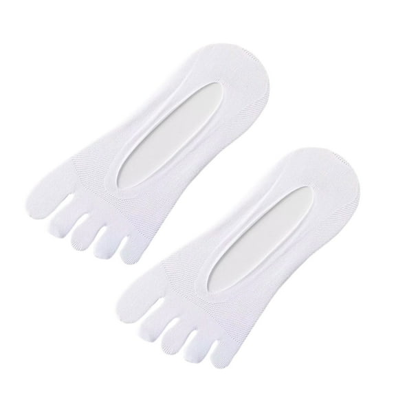 Women's Not Show Toe Socks Invisible Low Cut Liner Socks with Toes Separated for Athletic Running Five Finger Sock