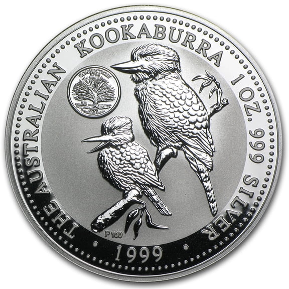 1999 AUS 1 oz Silver Kookaburra BU (Connecticut Quarter Privy)