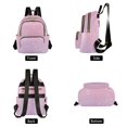 thumbnail image 2 of JIALIOU Mini Backpack Purse for Women Quilted Casual Daypack Small Travel Shoulder Bag, Glittering Purple Pink, 2 of 7
