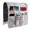 White Marble Pattern, variant on Green and Gold Marble Pattern Armrest Organizer, Linen Polyester Sofa Arm Storage with 6 Pockets, Anti-slip Gifts for Family Friends,13"x35"