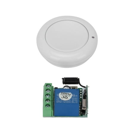 esptrs Wireless Momentary Switch Round OneButton Remote Control Small and Convenient Learning Wireless Control Switch 12V 433MHz Remote