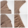 thumbnail image 7 of Enjoytime Striped 2 Piece Sets for Women V-Neck Ruffle Peplum Top with Wide Leg Pants Matching Set Sleeveless Casual Outfits, 7 of 7