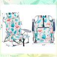 thumbnail image 5 of Ktaxon Backpack Beach Chair, 5-Position Protable  Beach Chair, Light-Weight Foldable Camping Chair with Back Storage Bag & Cooler Pouch and Side Bags for Beach Poolside (Low, Flamingo), 5 of 9