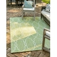 thumbnail image 3 of Unique Loom Outdoor Trellis Collection Area Rug - Links Trellis (7' 10" x 11' Rectangle Green/Ivory), 3 of 10