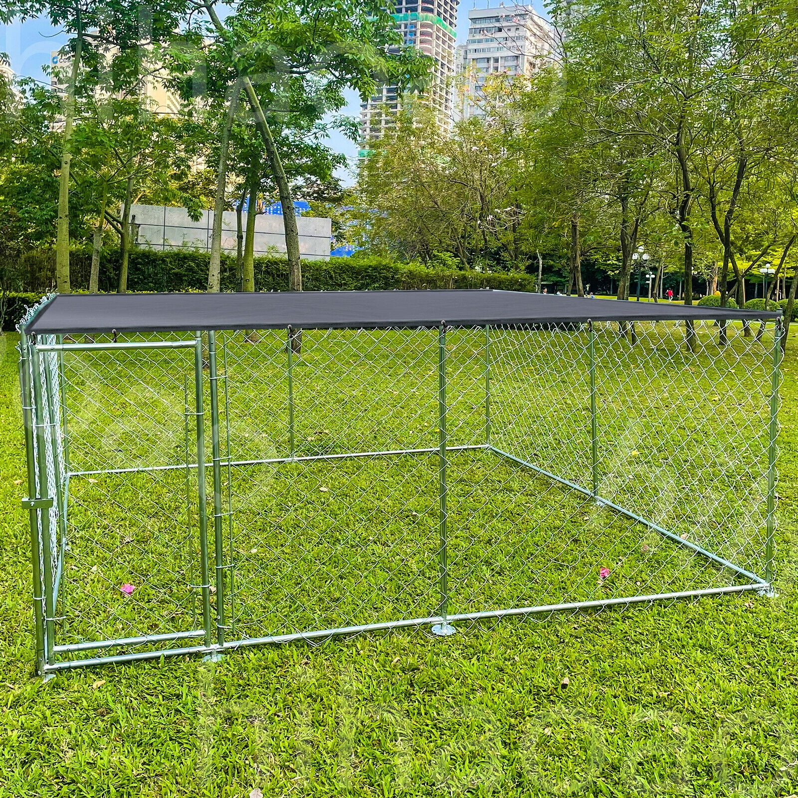 Outdoor Dog Kennel 10x10x4 1ft Large Dog Cage With UV Resistant Oxford outdoor-dog-kennel-10x10x4-1ft-large-dog-cage-with-uv-resistant-oxford