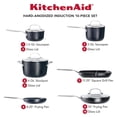 thumbnail image 2 of Juego de utensilios de cocina KitchenAid de inducción anodizado duro, 10 piezas, 2 of 9
