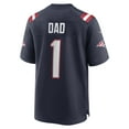 thumbnail image 3 of Men's Nike Number 1 Dad Navy New England Patriots Game Jersey, 3 of 6