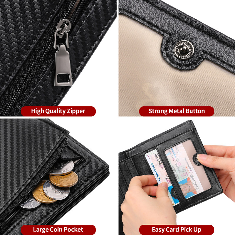 GAEKEAO Mens Slim Bifold Wallet RFID Blocking photo 5