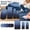 Dark Blue, variant on 25Pcs Iron-On Patches for Clothing Repair, Assorted Colors & Shapes Fabric Mending Kit with Denim, Twill & Cotton, No-Sew Heat Press Adhesive Patch for Jeans and DIY Crafts,3.7" x 4.9"