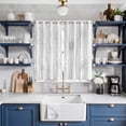 thumbnail image 2 of Simple Line Wooden Texture Kitchen Curtains Window Panels, Modern Striped Insulated Window Treatment Curtain, Grommet Curtains for Bedroom/Living Room/Bathroom, 2 Piece 42"Wx63"L, 2 of 8