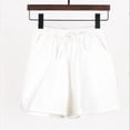 thumbnail image 5 of Jxximdong Shorts for Women Womens Casual Drawstring Sweat Shorts Elastic Waist Running Workout Shorts With Pockets White L Pants, 5 of 6