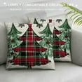 thumbnail image 3 of PHYHOO  Christmas Pillow Covers Christmas Tree Truck Black and red Plaid Decorative Throw Pillow Covers Winter Farmhouse Decoration for Home Couch White, 3 of 5