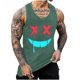 thumbnail image 1 of Camisetas de Tanque de los Hombres Tanque de los Hombres Incolor Gradiente de Impresión Cuello Redondo Correa Delgada Fuga Atrás Regular Casual Deportes Blusas de Tanque, 1 of 5