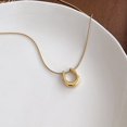 thumbnail image 2 of Horseshoe Necklace for Women Stainless Steel Horseshoe Necklace Gold U Shaped Necklace Pendant Round Snake Chain Necklace Fashion Jewelry, 2 of 5