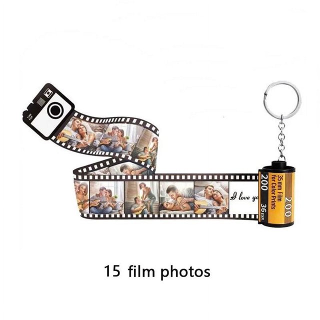 Llavero personalizado para niñas, regalo de 10 piezas, película de memoria, álbumes de fotos DIY, aniversario, cumpleaños, Día de San Valentín, colgante de bolsa