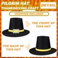 thumbnail image 4 of Diconna Felt Pilgrim Hat with Buckle Cute Thanksgiving Party Hat for Adult Holiday Cosplay Costume Props Accessory, 4 of 4