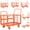 Orange Color, variant on Panapinka 6-in-1 Folding Flatbed Dolly, 1800lbs Heavy Duty Platform Cart with Removable Mesh Sides, Lockable Swivel Casters, Smooth Rolling for Hardwood Carpet, Easy Assembly for Garage Warehouse