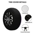 thumbnail image 2 of Fuzoiu Glitter Purple Print Universal Spare Tire Cover with Buckle Strap, Waterproof Wheel Covers for Jeep, Trailer, RV, Truck and All Car-14 inch, 2 of 6