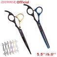thumbnail image 2 of Tijeras para el cabello 5,5 6,0, tijeras profesionales de peluquería, juego de tijeras de barbero adelgazantes, tijeras para cortar el cabello 440C, acero japonés 888 # Tan Jianjun  unisex, 2 of 2