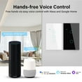 thumbnail image 4 of 1/2/3/4 gang TUYA WiFi Smart Touch Switch Home Wall Button for Alexa and Google Home Assistant Wall mounted glass panel touch light switch, 4 of 7