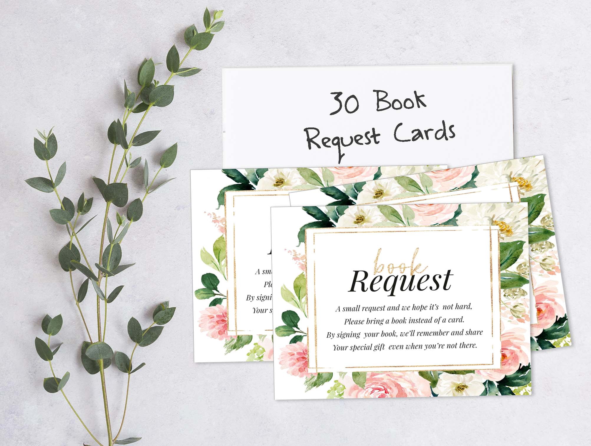 Inkdotpot 30 Books For Baby Shower Request Cards Bring A Book Instead Of A Card Floral Gender Neutral Baby Shower Invitations Inserts Games