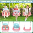 thumbnail image 5 of 3-in-1 Toddler Swing, Baby Swing Set for Indoor and Outdoor Play, Kids Outdoor Swing, Pink, 5 of 8