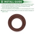 thumbnail image 7 of Unique Bargains Universal Oil Seal TC Double Lip w Steel Spring Seal Ring Rotary Shaft Seal 17x25x7mm High Pressure FKM Rubber Brown 5 Pcs, 7 of 7