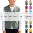 thumbnail image 3 of Kids With Pocket Boys Utility Gilets Zip Up Travel Sleeveless Jackets V Neck Vest Fishing For School Trips Camping Holiday Daily Layering,Utility Gilet Kids 7-9 Years, 3 of 9