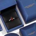 thumbnail image 5 of Gem Stone King 10K White Gold Red Garnet and Lab Grown Diamond Engagement Ring for Women | 2.20 Cttw | Pear Shape 10X7MM | Gemstone January Birthstone | Size 7, 5 of 6