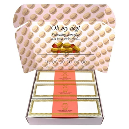 UPC: 0850011460153 | Combo Gift Pack of 3-Boxes Dog Macarons (3x Rose) – Count of 18