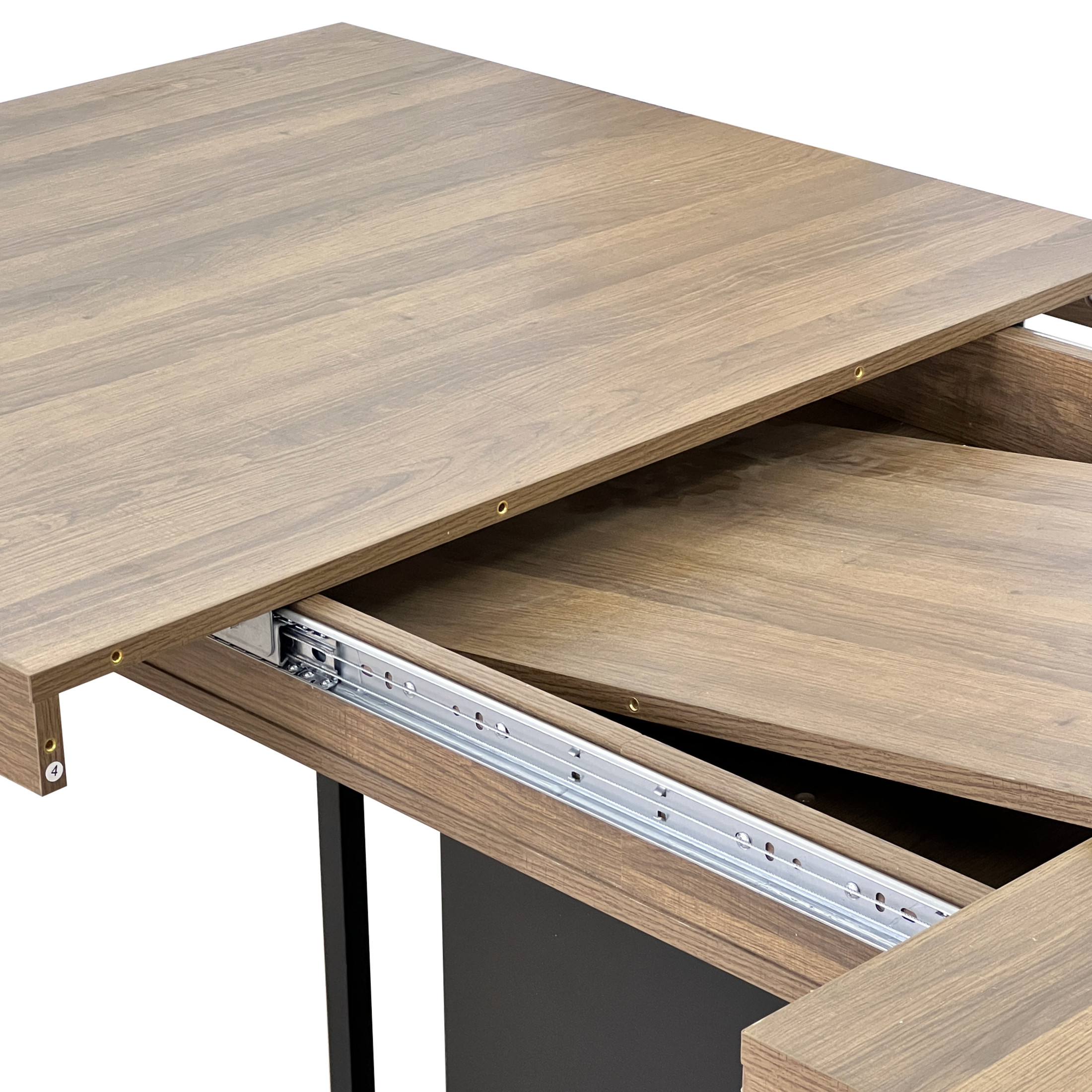 Noble House Caldren 78.74" Extendable Dining Table, Wooden Rectangle Dual Pedestal Dining Table for 6-10, Black Brown
