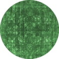 thumbnail image 1 of Ahgly Company Indoor Round Oriental Emerald Green Industrial Area Rugs, 5' Round, 1 of 4
