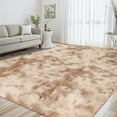 thumbnail image 4 of ZRSDIXK Area Rug, 8' x 10' Soft Fluffy Area Rugs for Living Room Bedroom Kids Room Decor Carpet, Light Brown/Camel, 4 of 10