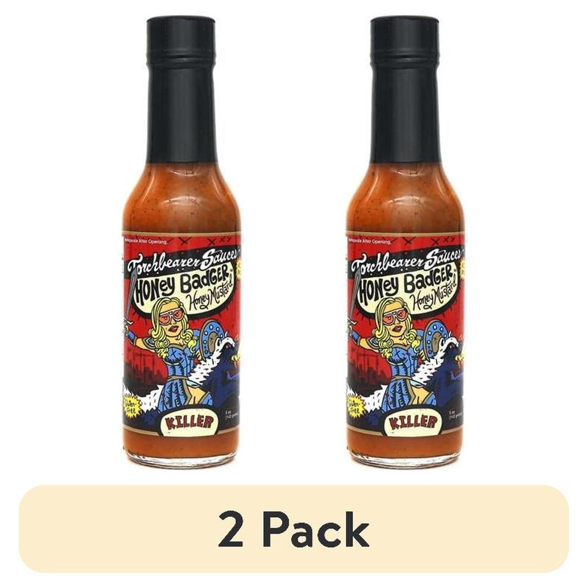 (2 pack) Torchbearer Sauces Honey Badger Honey Mustard 5 oz