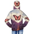 thumbnail image 4 of Cauagu Butterfly Over Lavender Print Sun Protection Jacket for Teen,Full-Zipper Long Sleeve Sun Shirts with Pockets UV Hoodie Shirts Outdoor Athletic Jacket-XX-Large, 4 of 7