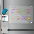 thumbnail image 1 of JTWEEN Acrylic Transparent Magnetic Calendar 11.8"x17.75" Acrylic Calendar Dry Erase Board Clear Fridge Weekly/Monthly Planner Magnetic Acrylic (Weekly), 1 of 7