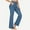 *Blue, variant on Women's High Waisted Bell Bottom Jeans ,Stretch Denim Leggings with Pockets and Flared Hem White,Womens Plus L