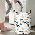 thumbnail image 4 of Lsque Cute Whale pattern Laundry Hamper Basket, Tall Woven Rope Hamper Basket for Clothes, Lightweight Storage Basket, Collapsible Waterproof-Medium, 4 of 8