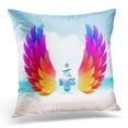thumbnail image 1 of EREHome Carnival Abstract Colorful Wings on Tropical Sea Shore Parrot Pillows case 18x18 Inches Home Decor Sofa Cushion Cover, 1 of 1