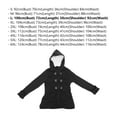 thumbnail image 3 of Manteau à Capuche Classique Mélangé à Double Poitrine pour Femmes Hiver Chaud Taille L (Noir), 3 of 9