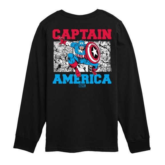 Marvel Captain America - Comic - Toddler and Youth Long Sleeve Graphic T-shirt