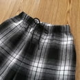 thumbnail image 6 of Bovxnpu Girls Plaid Wide Leg Pants Loungewear Pants Plaid Straight Leg Girls Summer Fashion Daily Casual Comfortable Wear Pants, 6 of 9