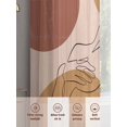 thumbnail image 5 of Morandi Color Modern Fashion Line Minimalist Art Sheer Curtains 54 Inches Long 2 Panels Light Filtering Semi Sheer Window Curtains Drapes for Bedroom Living Room 52"x54"&nbsp;2&nbsp;&nbsp;Panels, 5 of 6