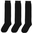 thumbnail image 3 of Falari 3-Pack Women's Over the Calf Knee High Trouser Socks, Comfortable Everyday Wear - 3-Pack Black, 3 of 6