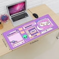 thumbnail image 3 of Purple Game Alien 80s 90s Gaming Mouse Pad XL, Large Extended Mousepad Desk Pad, Long Nonslip Rubber Mice Mats Stitched Edges Playmat for Office Home Gamer, 31.5x11.8 Inch, 3 of 6