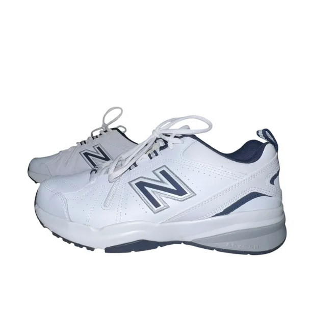 New Balance 608v5 Training Shoes Mens Size 8.5 White Navy Leather MX608WN5